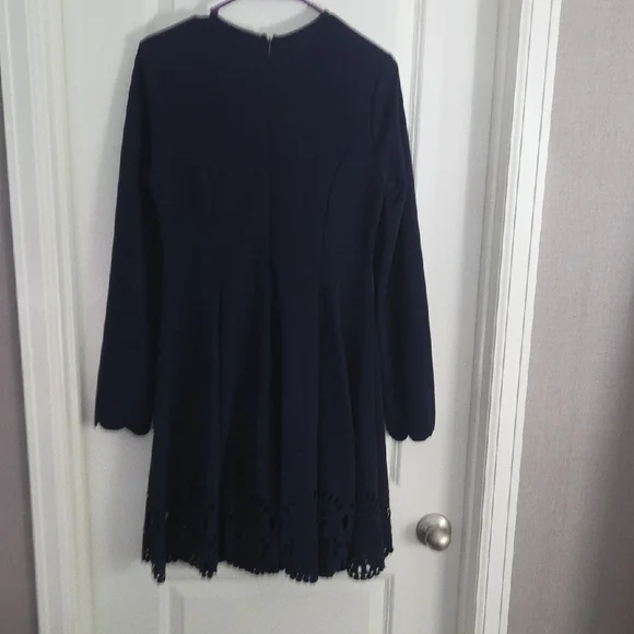 SHEIN Elegant Navy Long Sleeve Dress - Picture 4 of 4